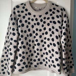 Madewell Tan and Brown Long Sleeved Sweater